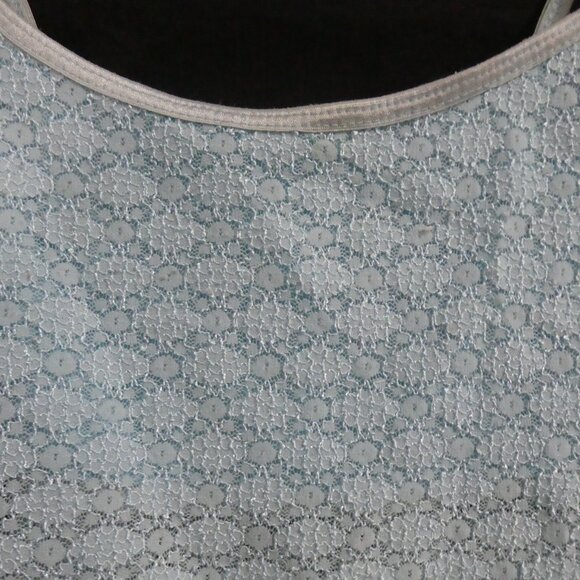Unbranded | P2P 12 inches measured | Light Blue Lace Spaghetti Strap Top - Picture 4 of 14